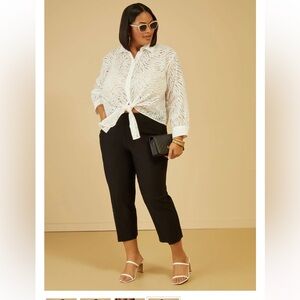 Tie front burnout Zebra top.